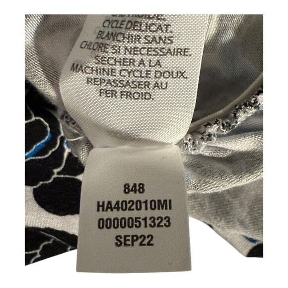 NEW Halogen Floral Ruched Square Neck Top in Midnight Bloom Size Small NWOT - Picture 9 of 9